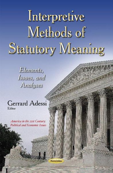 Produktbild: Interpretive Methods of Statutory Meaning