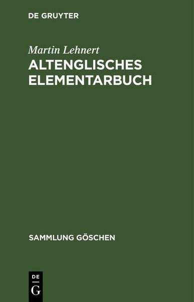 Produktbild: Altenglisches Elementarbuch
