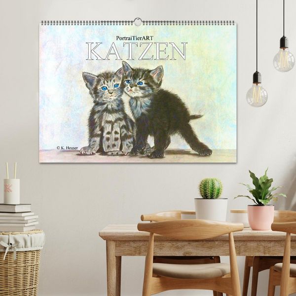 Produktbild: KATZEN PortraiTierART (Wandkalender 2026 DIN A2 quer), CALVENDO Monatskalender