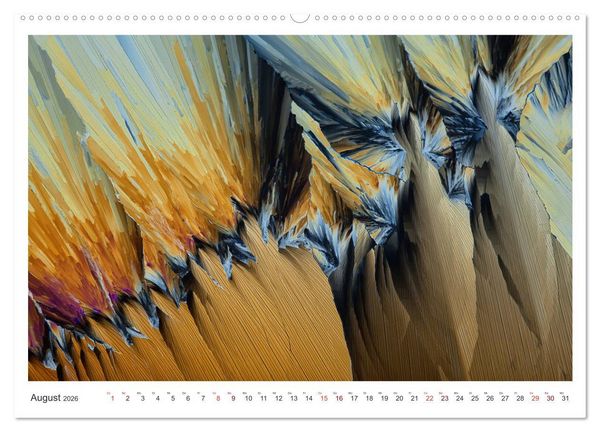 Produktbild: Fantastische Welten Mikrokristalle (hochwertiger Premium Wandkalender 2026 DIN A2 quer), Kunstdruck in Hochglanz