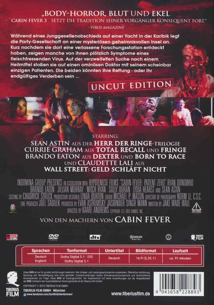 Produktbild: Cabin Fever 3 - Patient Zero - Uncut Edition