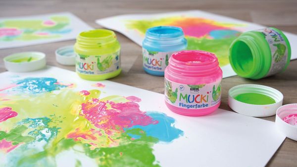 Produktbild: KREUL MUCKI Quietsch-Fingerfarbe Set 4 x 150 ml