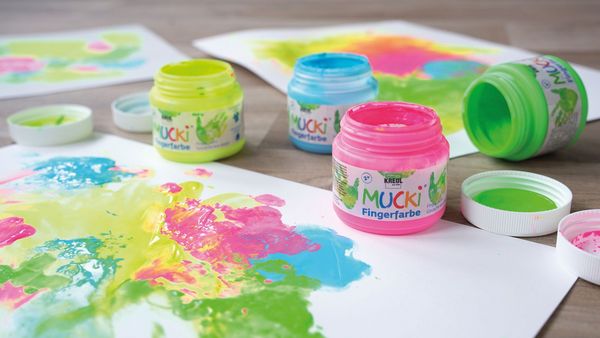 Produktbild: KREUL MUCKI Quietsch-Fingerfarbe Set 4 x 150 ml