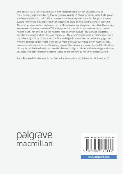 Produktbild: Shakespearean Celebrity in the Digital Age