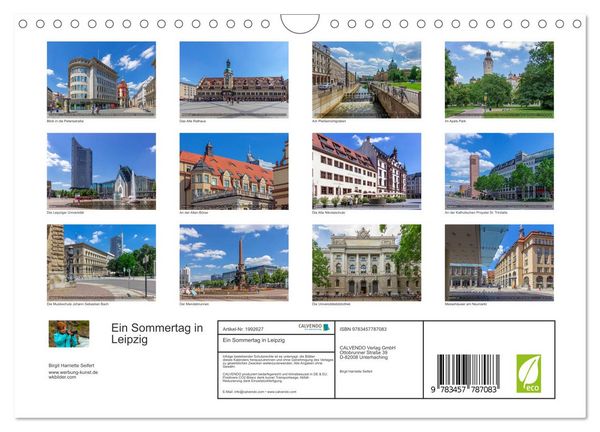 Produktbild: Ein Sommertag in Leipzig (Wandkalender 2026 DIN A4 quer), CALVENDO Monatskalender