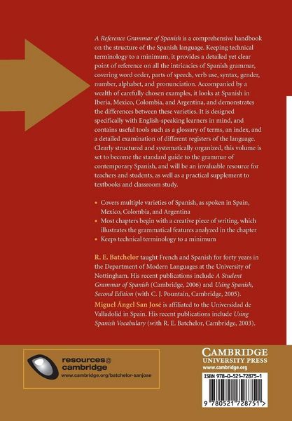 Produktbild: A Reference Grammar of Spanish