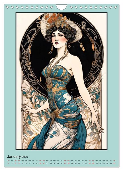 Produktbild: Women's Images of the Belle &Eacute;poque (Wall Calendar 2026 DIN A4 portrait), CALVENDO 12 Month Wall Calendar