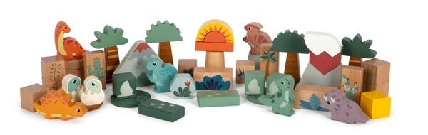 Holzbausteine "Dino"