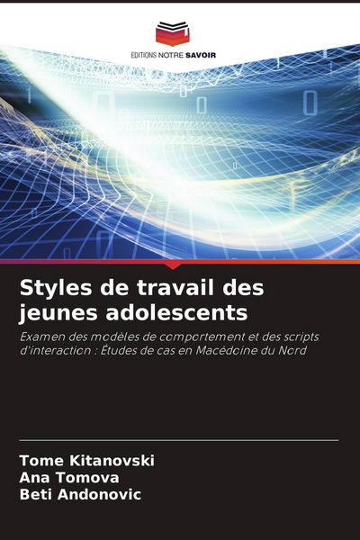 Produktbild: Styles de travail des jeunes adolescents