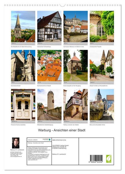 Produktbild: Warburg - Ansichten einer Stadt (hochwertiger Premium Wandkalender 2026 DIN A2 hoch), Kunstdruck in Hochglanz