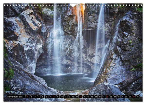 Produktbild: WASSERF&Auml;LLE - Sanfte und tosende Sch&ouml;nheiten (Wandkalender 2026 DIN A3 quer), CALVENDO Monatskalender