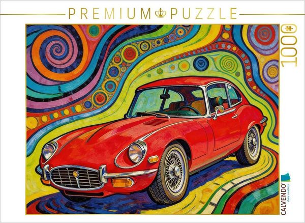 CALVENDO Puzzle Kultmodell Jaguar E | 1000 Teile Lege-Größe 64x48cm Foto-Puzzle für glückliche Stunden