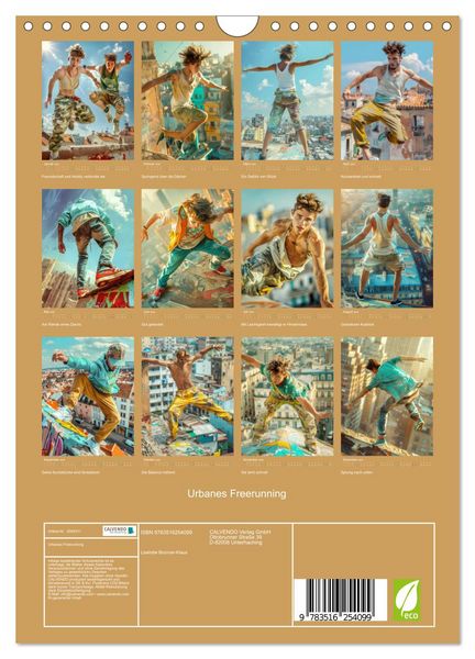 Produktbild: Urbanes Freerunning (Wandkalender 2026 DIN A4 hoch), CALVENDO Monatskalender