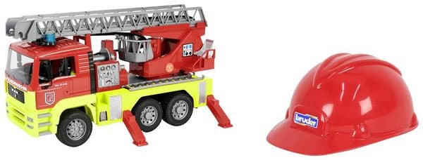 MAN TGA Feuerwehr m. Drehleiter + L&S Modul+Feuwerwehr Spielhelm