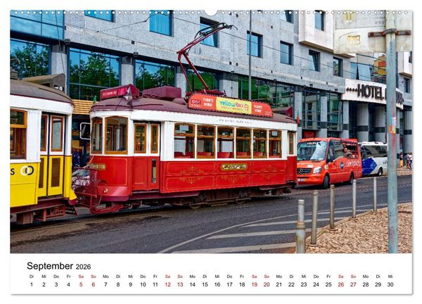 Produktbild: Lissabon und seine Wahrzeichen - Zwischen Tradition und Moderne (hochwertiger Premium Wandkalender 2026 DIN A2 quer), Kunstdruck in Hochglanz
