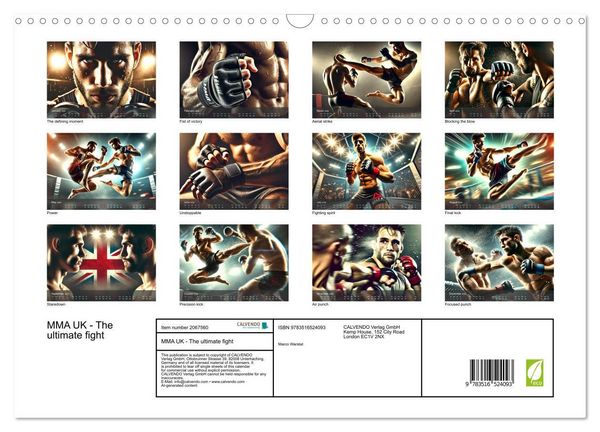 Produktbild: MMA UK - The ultimate fight (Wall Calendar 2026 DIN A3 landscape), CALVENDO 12 Month Wall Calendar