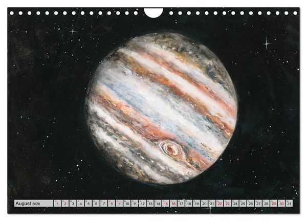 Produktbild: Gemaltes Weltall (Wandkalender 2026 DIN A4 quer), CALVENDO Monatskalender