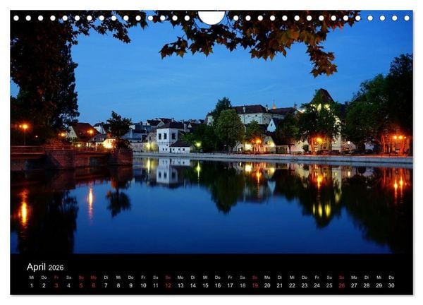 Produktbild: Landshut bei Tag und Nacht (Wandkalender 2026 DIN A4 quer), CALVENDO Monatskalender