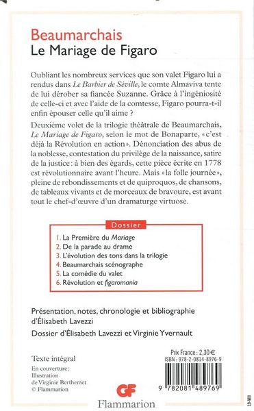 Produktbild: La folle journ&eacute;e ou Le mariage de Figaro