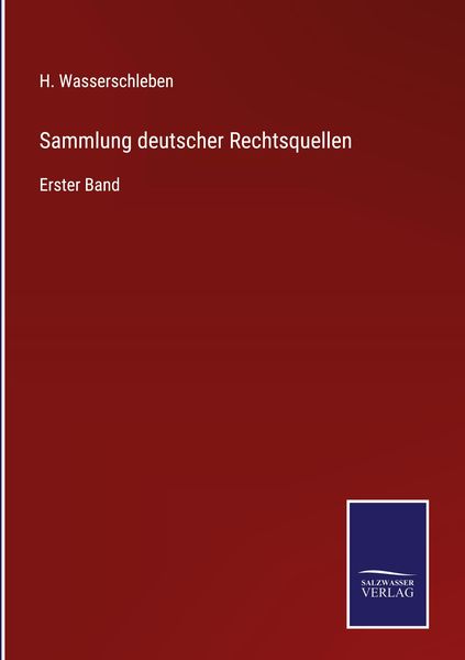 Produktbild: Sammlung deutscher Rechtsquellen
