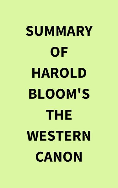 Produktbild: Summary of Harold Bloom's The Western Canon