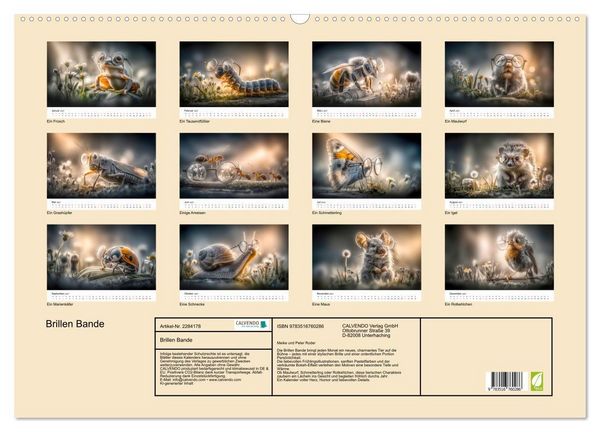 Produktbild: Brillen Bande (Wandkalender 2027 DIN A2 quer), CALVENDO Monatskalender