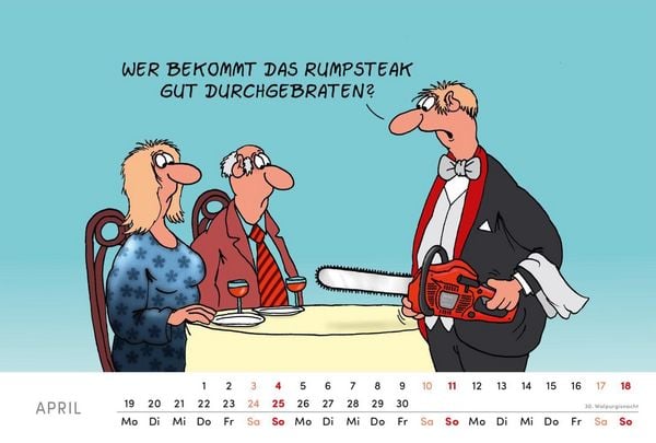 Produktbild: Uli Stein Tischkalender 2027: Monatskalender zum Aufstellen