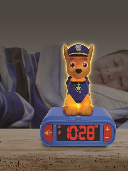 Produktbild: Paw Patrol Wecker ''Chase'' 3D Nachtlicht