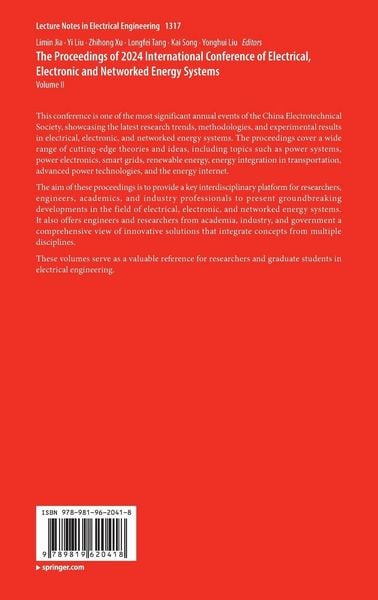 Produktbild: The Proceedings of 2024 International Conference of Electrical, Electronic and Networked Energy Systems
