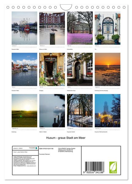 Produktbild: Husum - graue Stadt am Meer (Wandkalender 2026 DIN A4 hoch), CALVENDO Monatskalender