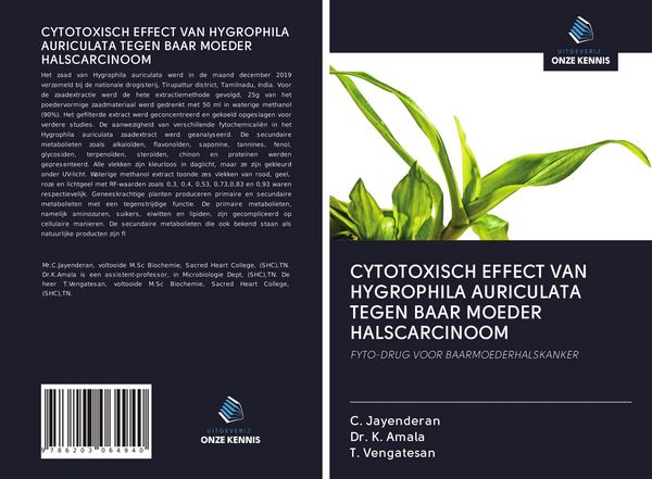 Produktbild: CYTOTOXISCH EFFECT VAN HYGROPHILA AURICULATA TEGEN BAAR MOEDER HALSCARCINOOM