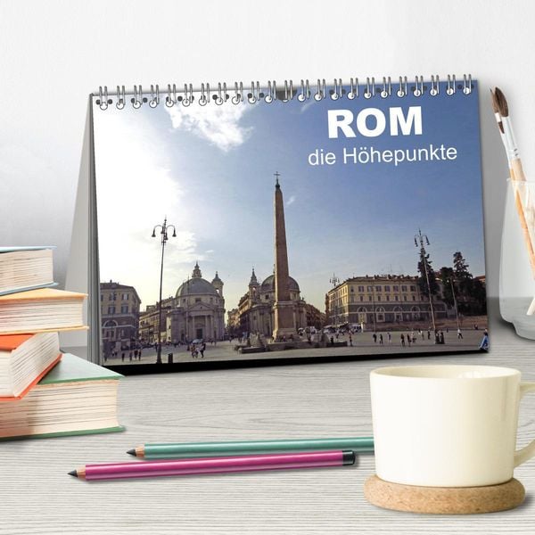 Produktbild: Rom - die H&ouml;hepunkte (Tischkalender 2026 DIN A5 quer), CALVENDO Monatskalender