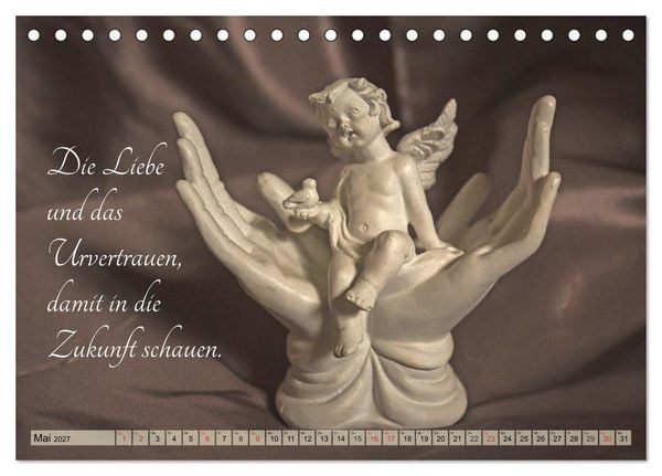 Produktbild: Engel - Die Worte der Liebe (Tischkalender 2027 DIN A5 quer), CALVENDO Monatskalender