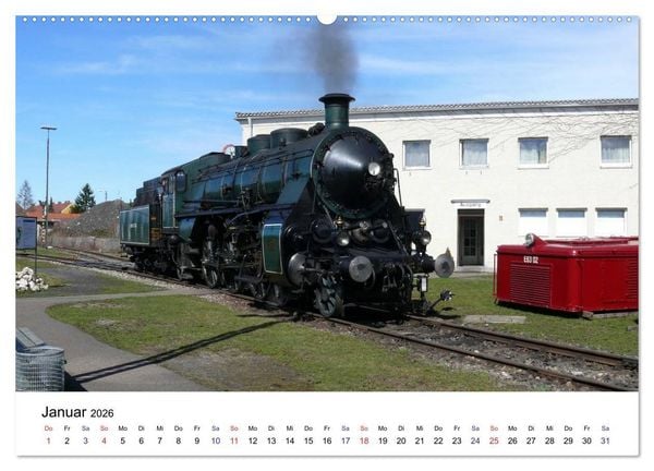 Produktbild: Feuer Wasser Kohle - Dampflokomotiven der Deutschen Reichsbahn (Wandkalender 2026 DIN A2 quer), CALVENDO Monatskalender
