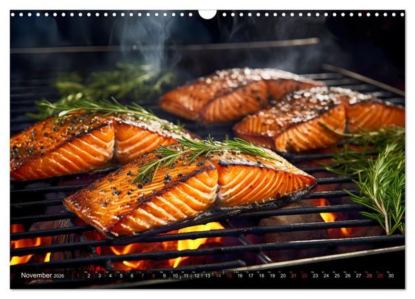 Produktbild: BBQ Feuerzauber - Grillkalender (Wandkalender 2026 DIN A3 quer), CALVENDO Monatskalender