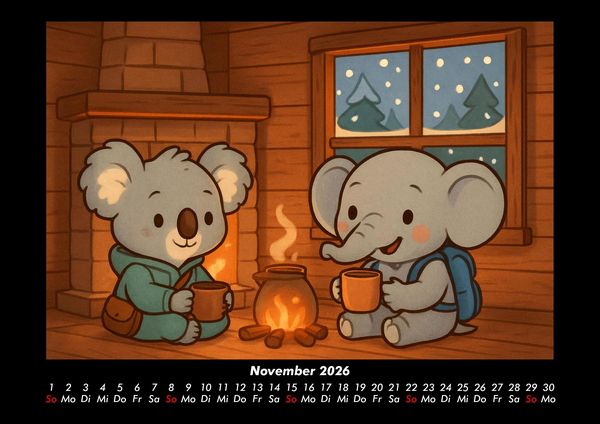 Produktbild: Kiki & Raffi - Reise durch Kanada 2026 Fotokalender DIN A3