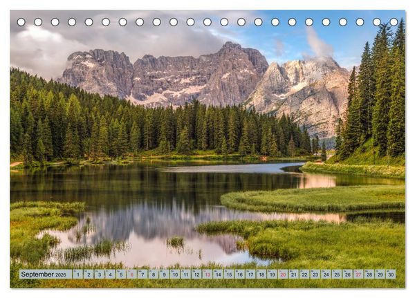 Produktbild: Dolomiten, Alpenparadies im Norden Italiens (Tischkalender 2026 DIN A5 quer), CALVENDO Monatskalender