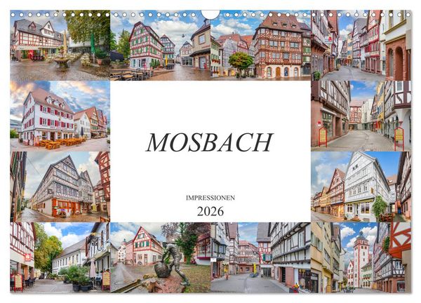 Mosbach Impressionen (Wandkalender 2026 DIN A3 quer), CALVENDO Monatskalender