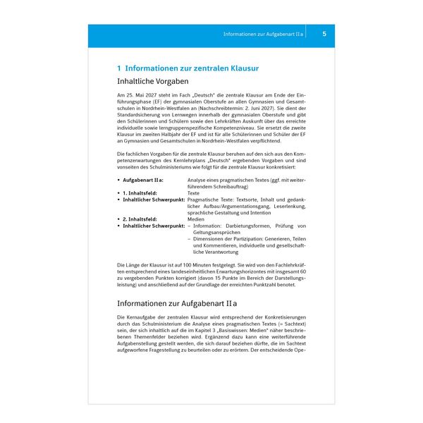 Produktbild: FiNALE Pr&uuml;fungstraining &ndash; Zentrale Klausur am Ende der Einf&uuml;hrungsphase