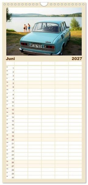 Produktbild: Familienplaner 2027 - Der Stolz vergangener Zeiten mit 5 Spalten (Wandkalender, 21 x 45 cm) CALVENDO