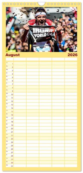 Produktbild: Familienplaner 2026 - TRIATHLON mit 5 Spalten (Wandkalender, 21 x 45 cm) CALVENDO