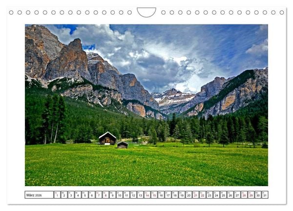 Produktbild: S&uuml;dtirol - Das Gadertal und seine Naturparks (Wandkalender 2026 DIN A4 quer), CALVENDO Monatskalender