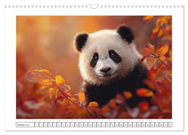 Produktbild: Panda Magie (Wandkalender 2027 DIN A3 quer), CALVENDO Monatskalender