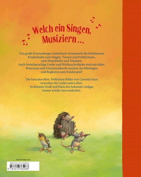 Produktbild: Das gro&szlig;e Ravensburger Liederbuch