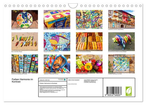 Produktbild: Farben Harmonie im Kontrast (Wandkalender 2026 DIN A4 quer), CALVENDO Monatskalender