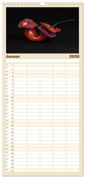 Produktbild: Familienplaner 2026 - Pfeifenwelten mit 5 Spalten (Wandkalender, 21 x 45 cm) CALVENDO