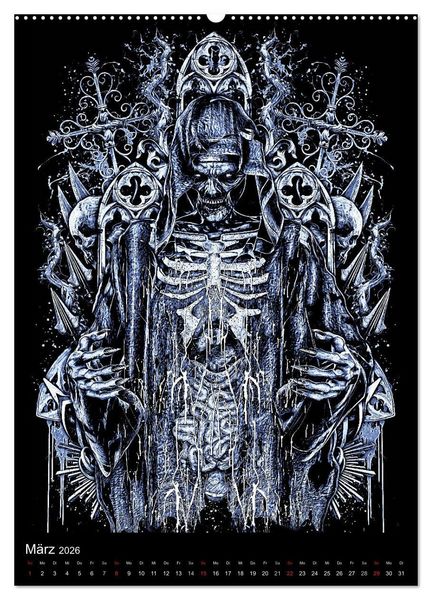 Produktbild: BLOODBOY/FEAR ILLUSTRATION (Wandkalender 2026 DIN A2 hoch), CALVENDO Monatskalender