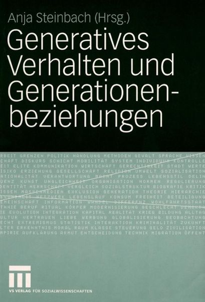 Produktbild: Generatives Verhalten und Generationenbeziehungen