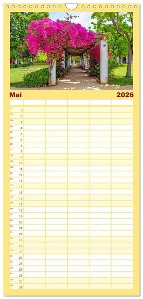 Produktbild: Familienplaner 2026 - Ein Herz f&uuml;r Sevilla mit 5 Spalten (Wandkalender, 21 x 45 cm) CALVENDO