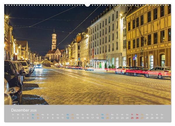 Produktbild: Augsburg - Stadt der Renaissance (hochwertiger Premium Wandkalender 2026 DIN A2 quer), Kunstdruck in Hochglanz